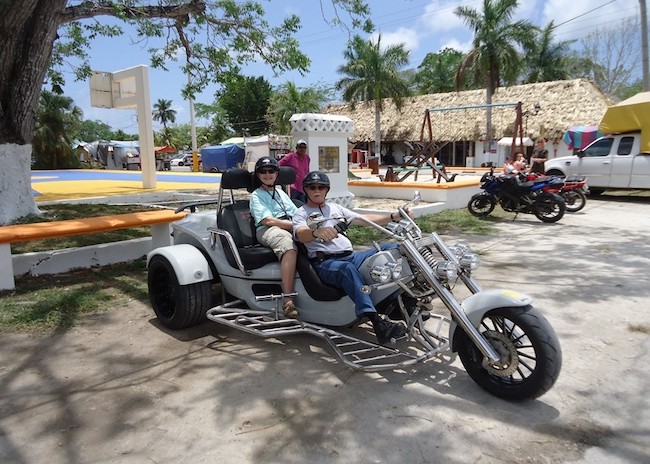 Ralph and his wife taking a rest from their Trike excursion.