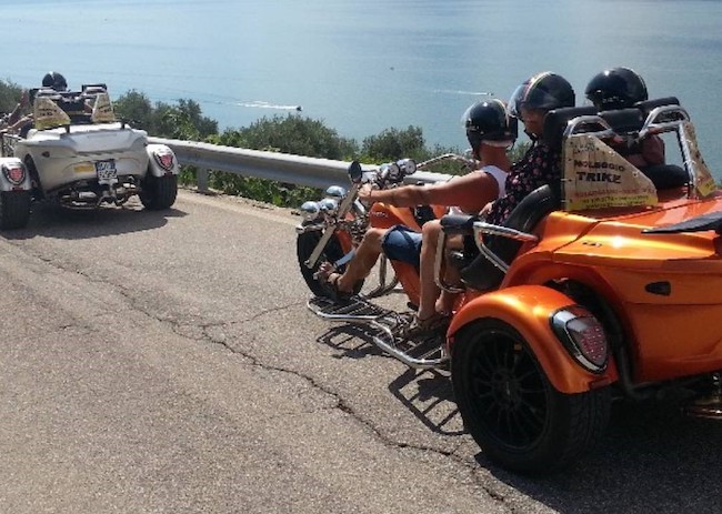 Frank enjoying with his a family a Trike tour in Cozumel.