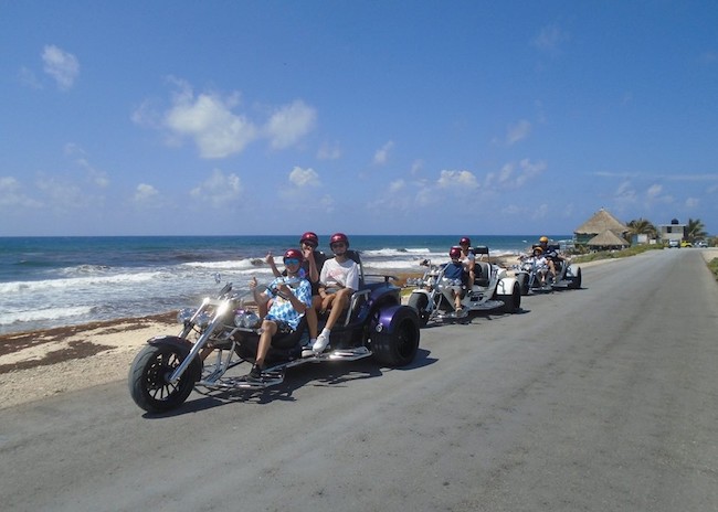 George and his family riding their Trikes.